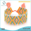 Wild fashionable wholesale bohemian jewelry designers orange color Rope&Seed Beads bracelet